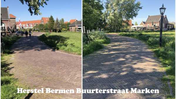 Vanaf maandag 23 mei herstel bermen aan de Buurterstraat
