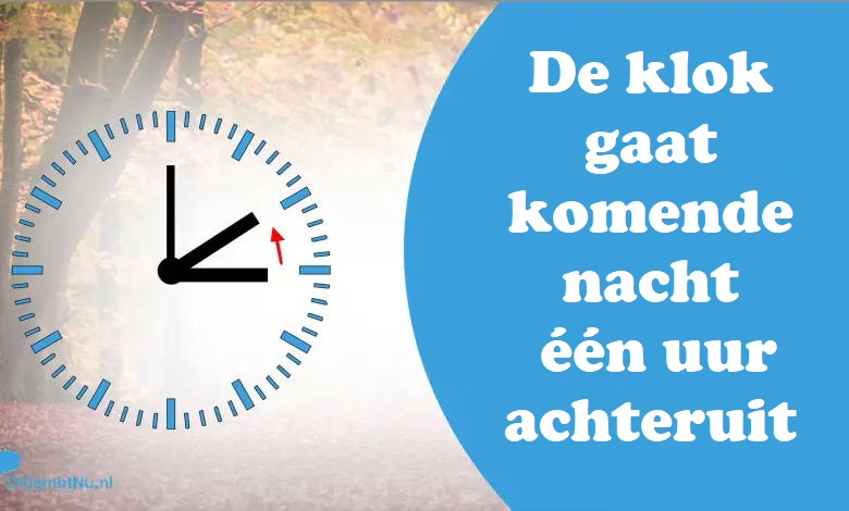 Zomertijd loopt ten einde, klok gaat terug