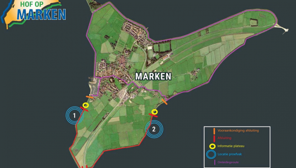 Begin 2023 twee proefvakken Dijkversterking Marken