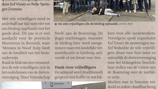 Marken doneert ruim vier ton aan kleding voor actie 'Mensen in Nood'