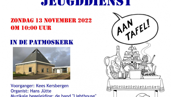 Zondag 13 november: Jeugddienst in de Patmoskerk