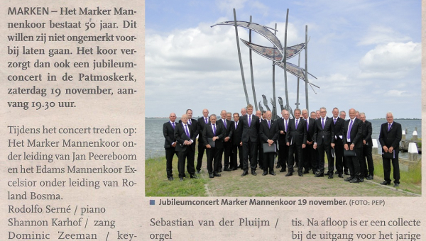 Jubileumconcert Marker Mannenkoor