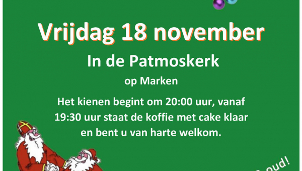 Vrijdag 18 november SinterKerst Bingo in de Patmoskerk