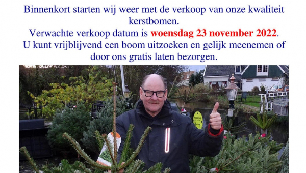 Binnenkort weer kerstbomen verkrijgbaar bij 'De Verkeerde Wereld'