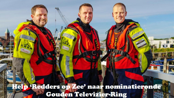 Help ‘Redders op Zee’ naar nominatieronde Gouden Televizier-Ring