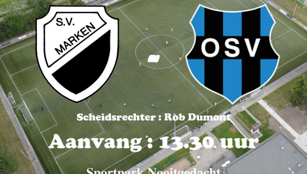 Zaterdag 3 december : Competitiewedstrijd S.V. Marken - OSV