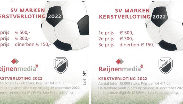 Heeft u al loten voor de S.V. Marken Kerstverloting?