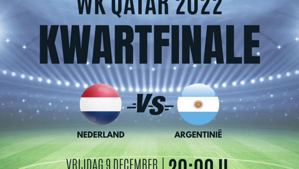 Nederland-Argentinië op groot scherm in de Zonnewijzer