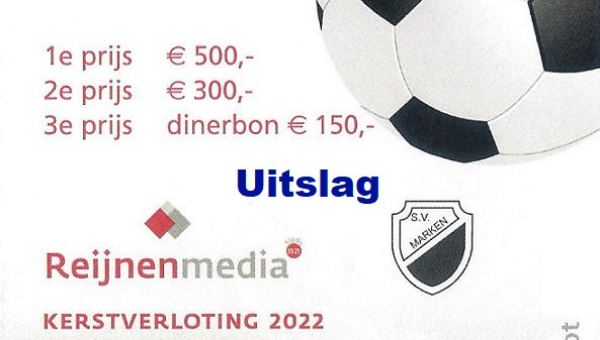 Uitslag Kerstverloting Sportvereniging Marken 2022