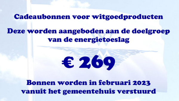 Waterland komt met cadeaubonnen witgoedproducten tegen energiearmoede