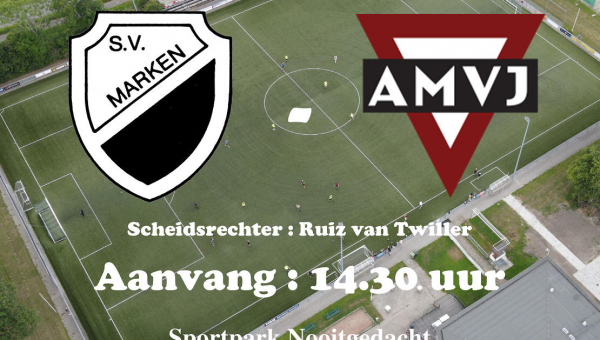 	Zaterdag 28 januari : Competitiewedstrijd S.V. Marken - AMVJ