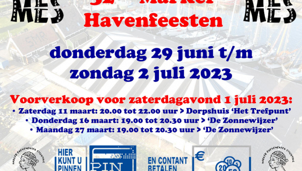 Voorverkoop Marker Havenfeesten 2023