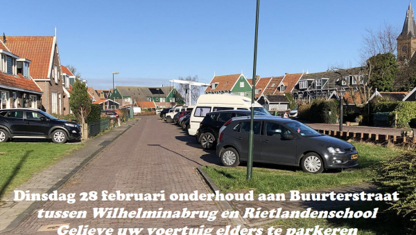 Dinsdag 28 februari onderhoud aan Buurterstraat