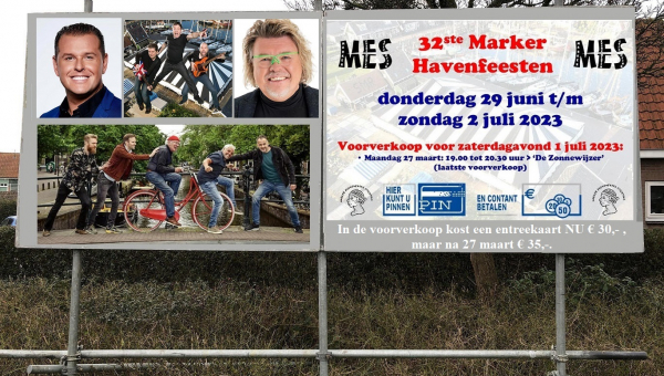 Laatste voorverkoop Marker Havenfeesten 2023