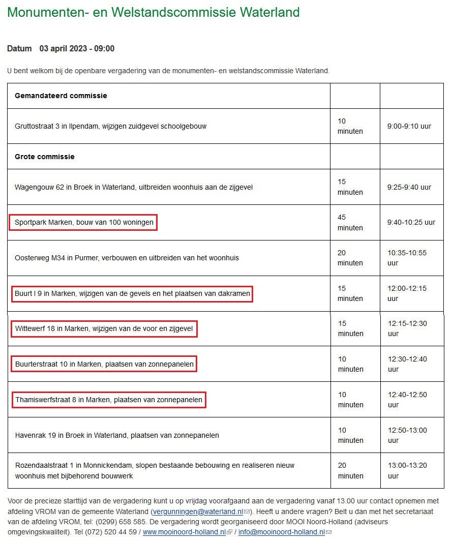 Vergadering monumenten en welstandscommissie