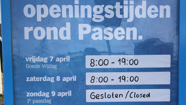 Openingstijden Albert Heijn Marken rond Pasen