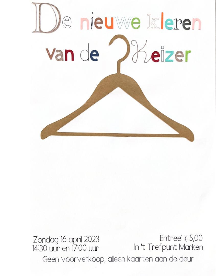 Zondag 16 april speelt 't Spotje 'De nieuwe kleren van de keizer'