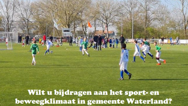 Wilt u bijdragen aan het sport- en beweegklimaat in gemeente Waterland?