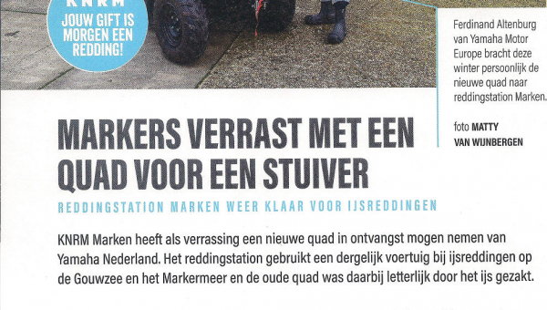Markers verrast met een quad voor een stuiver