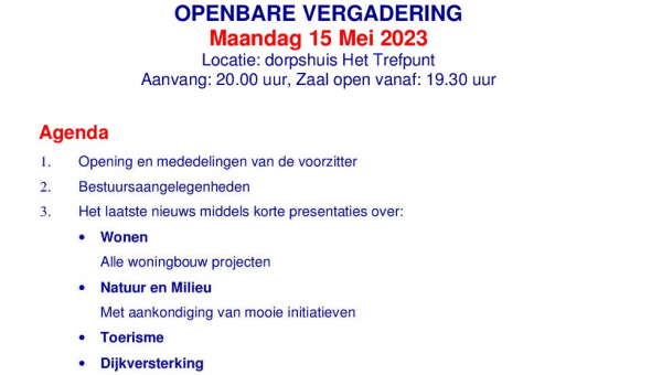 Uitnodiging Openbare Vergadering Eilandraad Marken