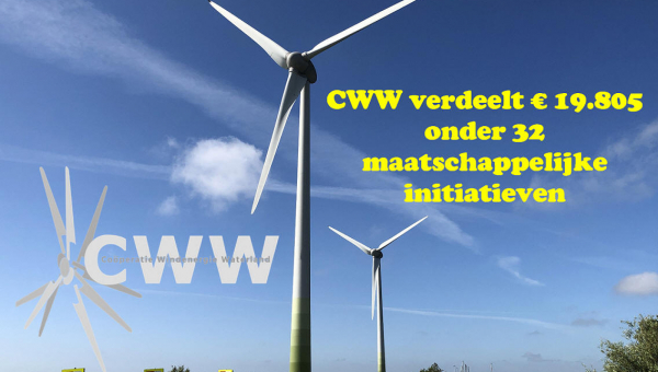 CWW verdeelt € 19.805 onder 32 maatschappelijke initiatieven