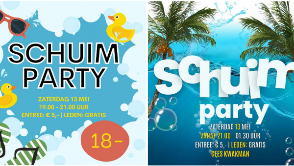 Zaterdag 13 mei: Schuimparty in de Zonnewijzer