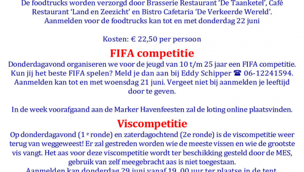 MES Nieuws: 'Marker Havenfeesten'