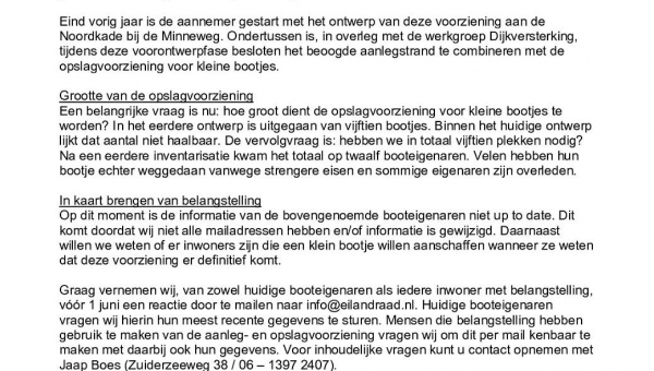 Aanleg- en opslagvoorziening kleine bootjes bij de Minneweg