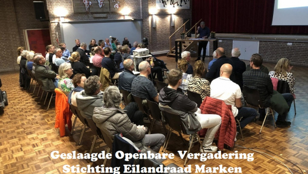Geslaagde Openbare Vergadering Stichting Eilandraad Marken