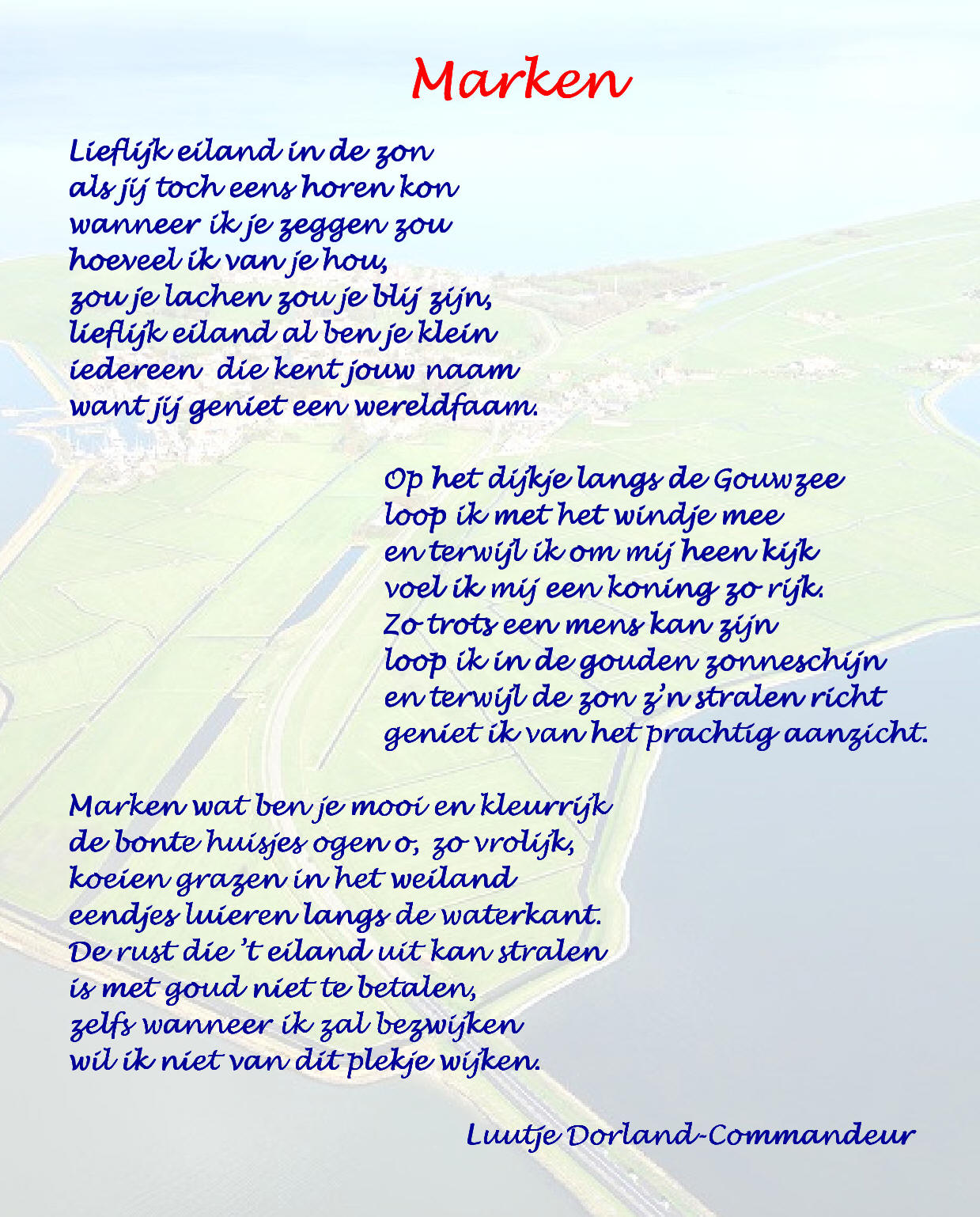 Het gedicht 'Marken'