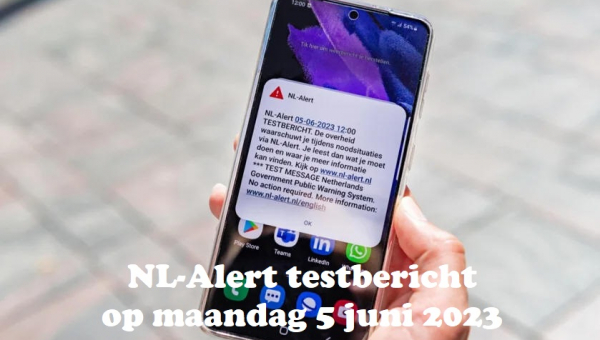 NL-Alert testbericht op maandag 5 juni 2023