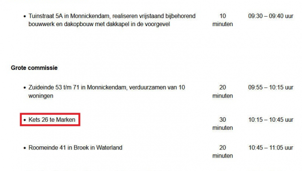 Vergadering monumenten en welstandscommissie