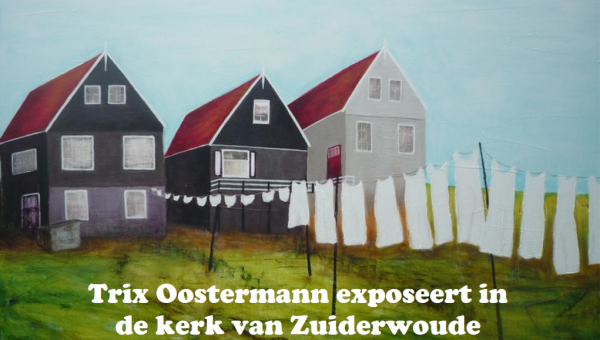 Trix Oostermann exposeert in de kerk van Zuiderwoude