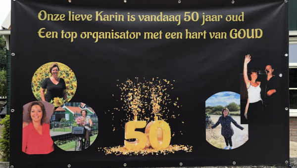 Onze lieve Karin is vandaag 50 jaar oud.