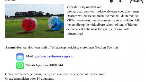 Tieneravond tijdens Vakantie Bijbel Week 2023