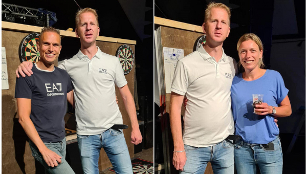 Michel en Ingrid winnen darttoernooi Marker Havenfeesten