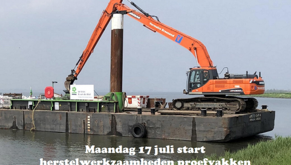 Maandag 17 juli start herstelwerkzaamheden proefvakken