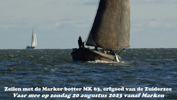 Zeilen met de Marker botter MK 63, erfgoed van de Zuiderzee