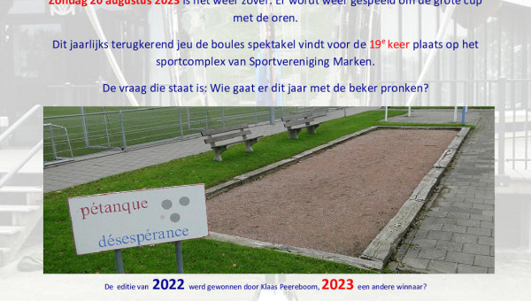 Marker Open Jeu de Boules kampioenschap 2023