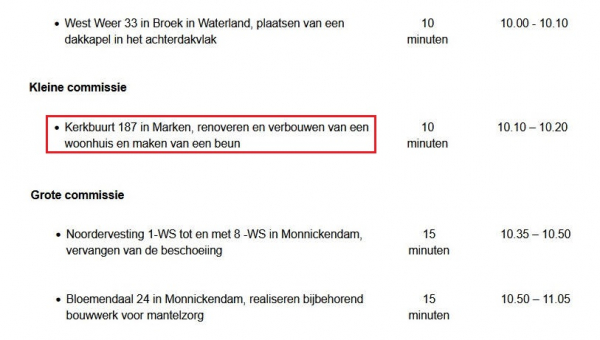Vergadering monumenten en welstandscommissie