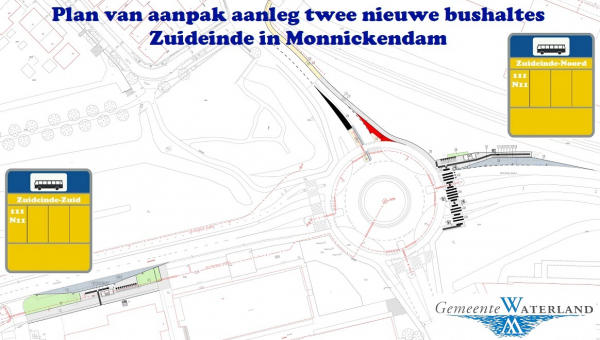 Plan van aanpak aanleg twee nieuwe bushaltes Zuideinde in Monnickendam