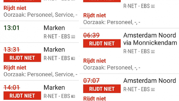 Gemeente Waterland verzoekt Vervoerregio om strengere aanpak EBS vanwege bus uitval