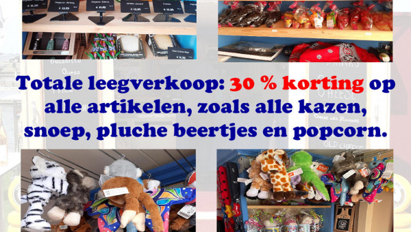Leegverkoop 'Cheese, Candy en Gifts' shop