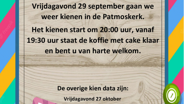 Het nieuwe KIENseizoen gaat beginnen