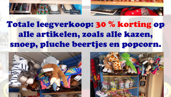 Leegverkoop 'Cheese, Candy en Gifts' shop