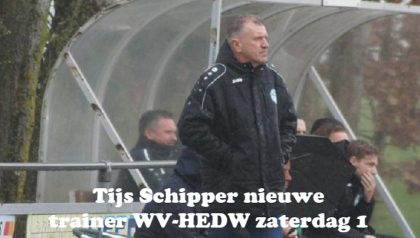 Tijs Schipper nieuwe trainer WV-HEDW zaterdag 1
