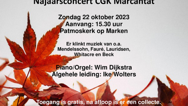Najaarsconcert Christelijk Gemengd Koor 'Marcantat'