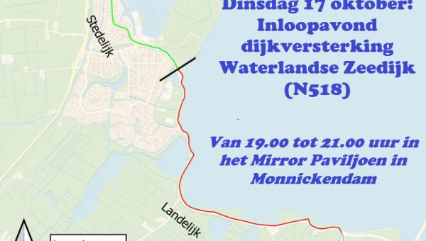 Dinsdag 17 oktober: Inloopavond dijkversterking Waterlandse Zeedijk