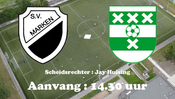 Zaterdag 7 oktober : Competitiewedstrijd S.V. Marken - Amstelveen/Heemraad
