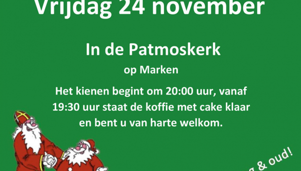 Vrijdag 24 november SinterKerst Bingo in de Patmoskerk